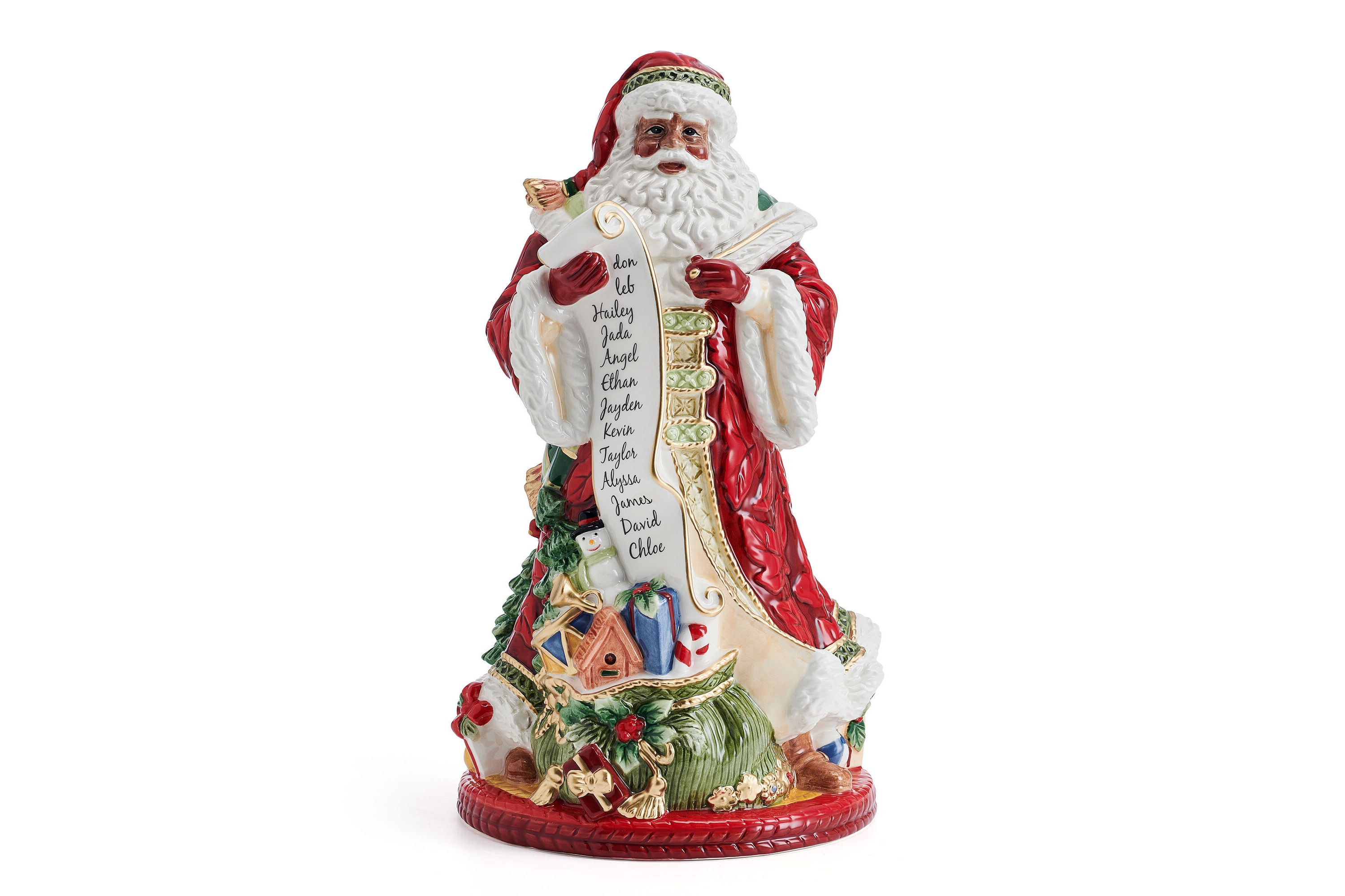 Holiday Home 13-in  African American Santa Figurine