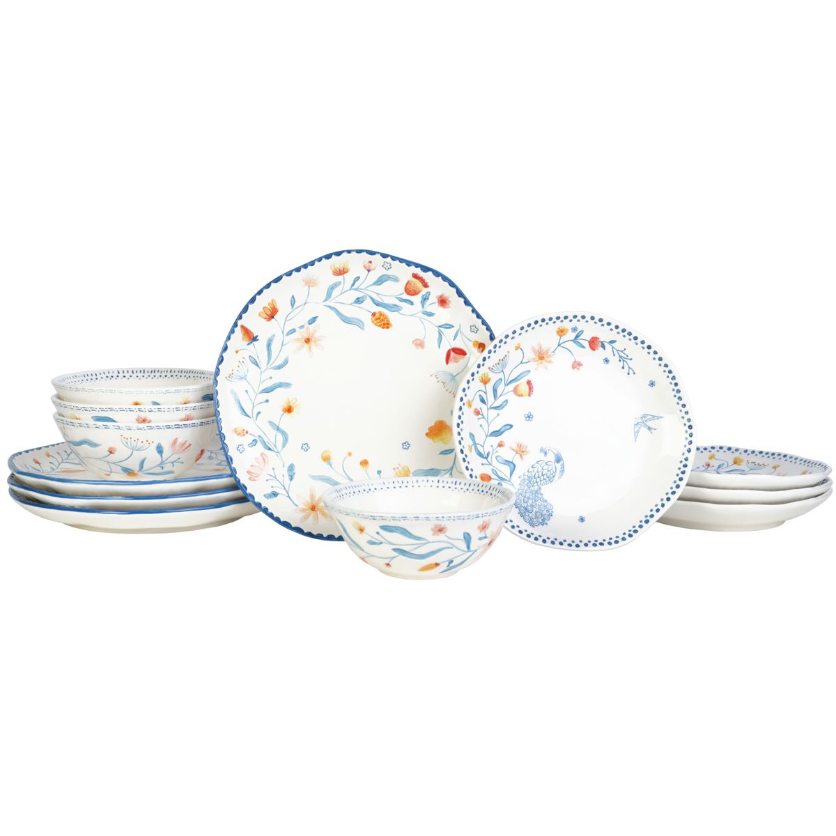 Gracie  12-Piece Dinnerware Set, Service for 4