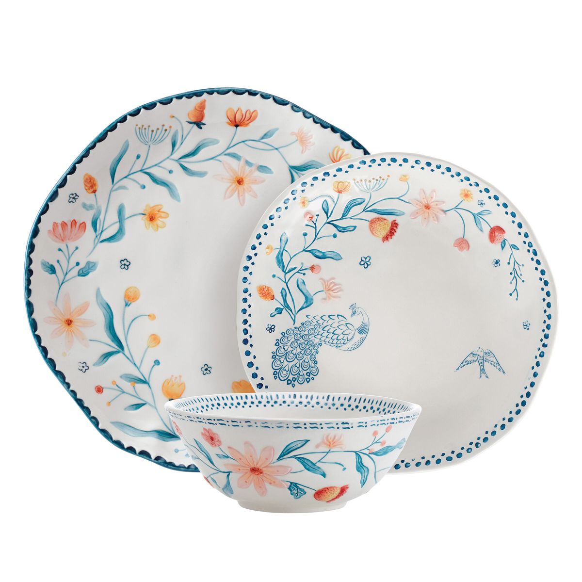 Gracie  12-Piece Dinnerware Set, Service for 4