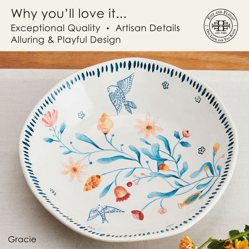 Gracie Serve Bowl, 10 inch