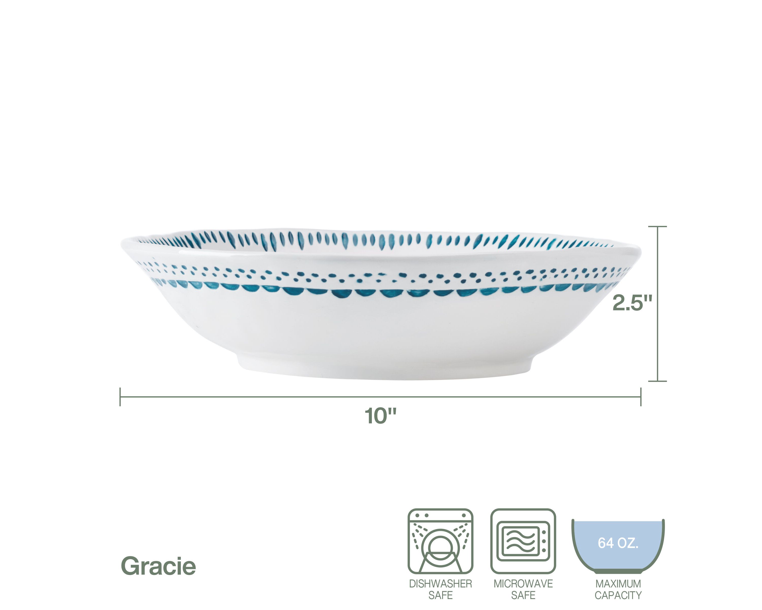 Gracie Serve Bowl, 10 inch