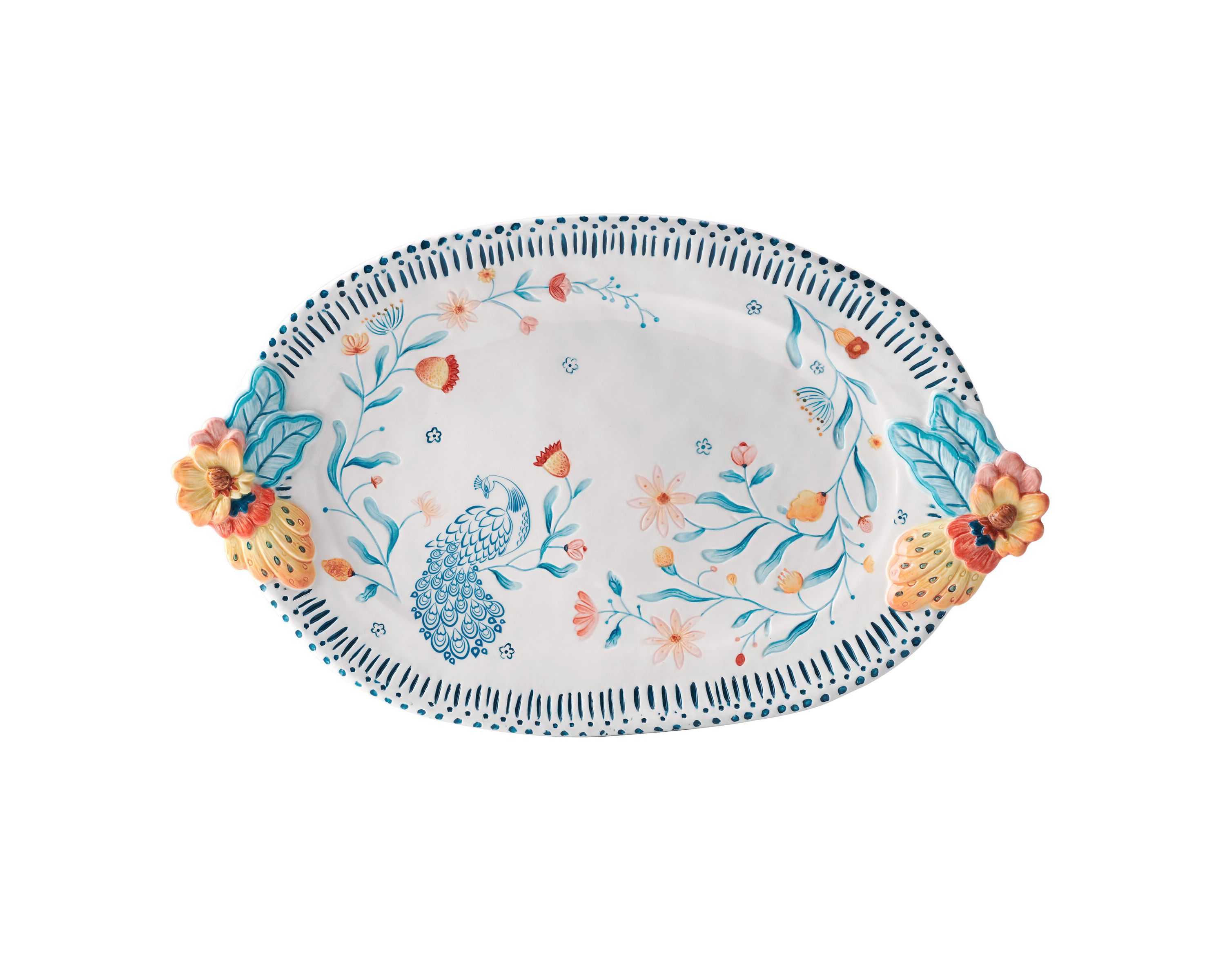 Gracie Platter with Handles, 19 inch
