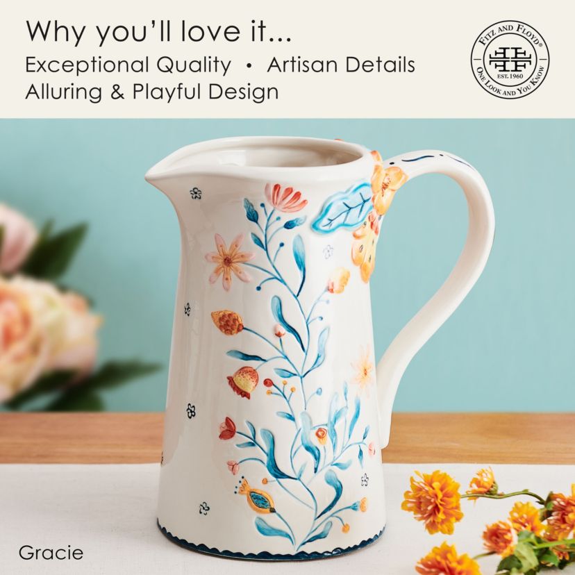Gracie Pitcher Earthenware
