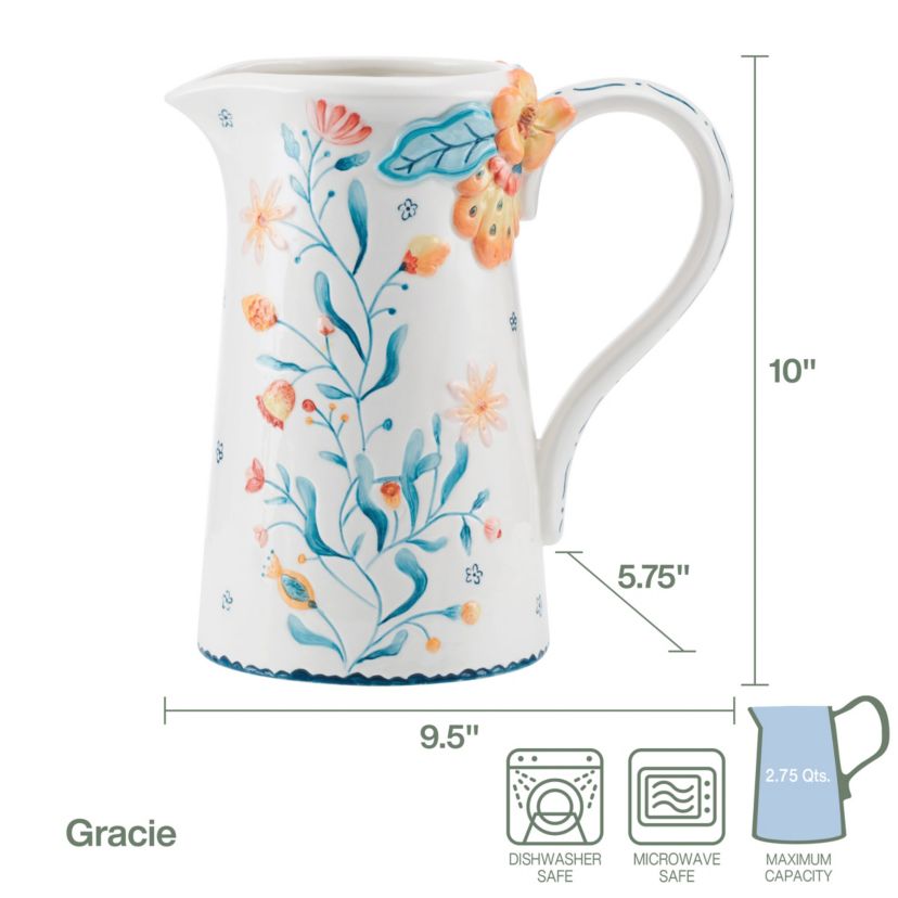 Gracie Pitcher Earthenware