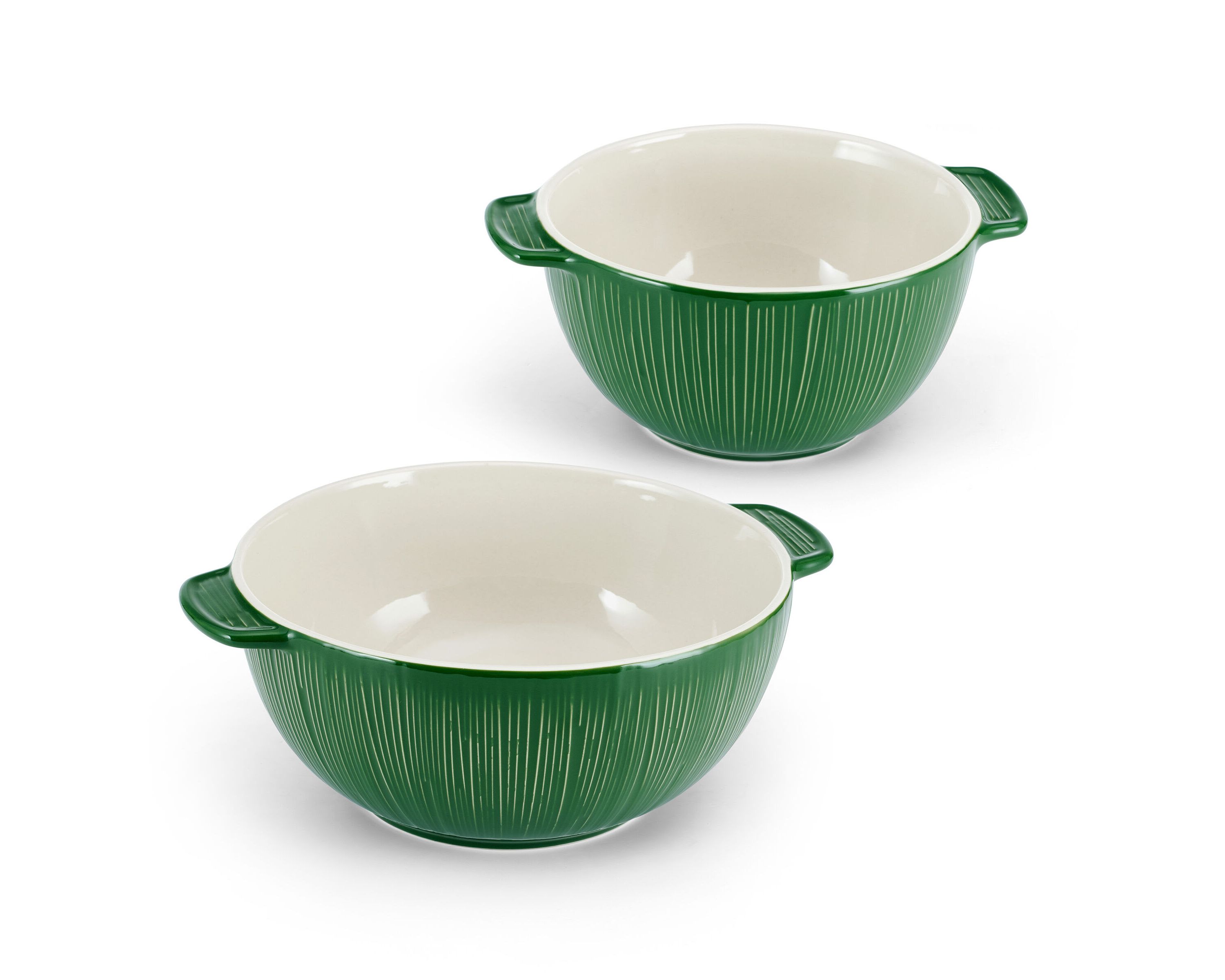 Sicily Set of 2 Green Serving Bowls