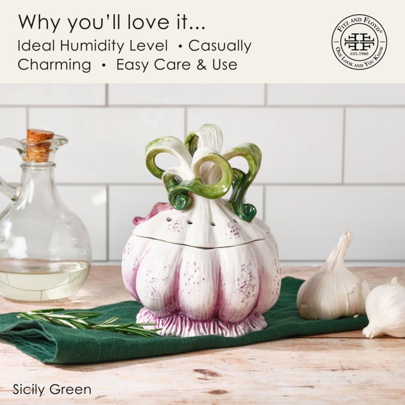 Sicily Green Garlic Keeper