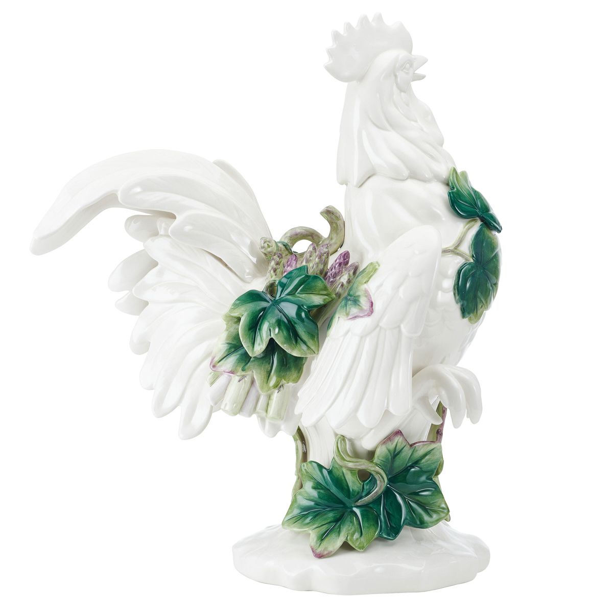 Sicily Green Rooster Figurine, 19 Inch