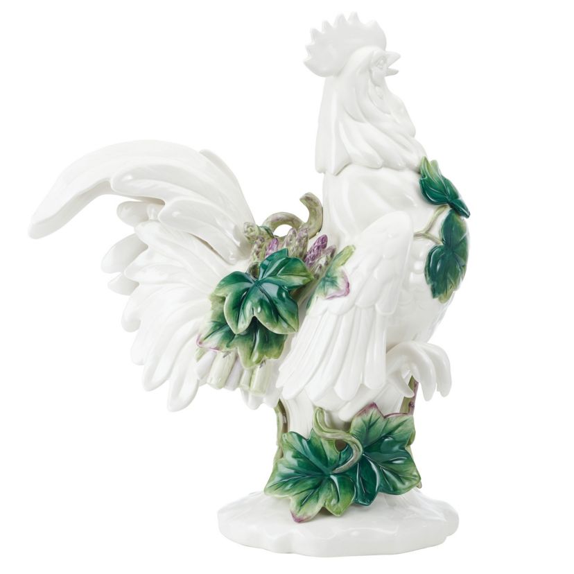Sicily Green Rooster Figurine, 19 Inch