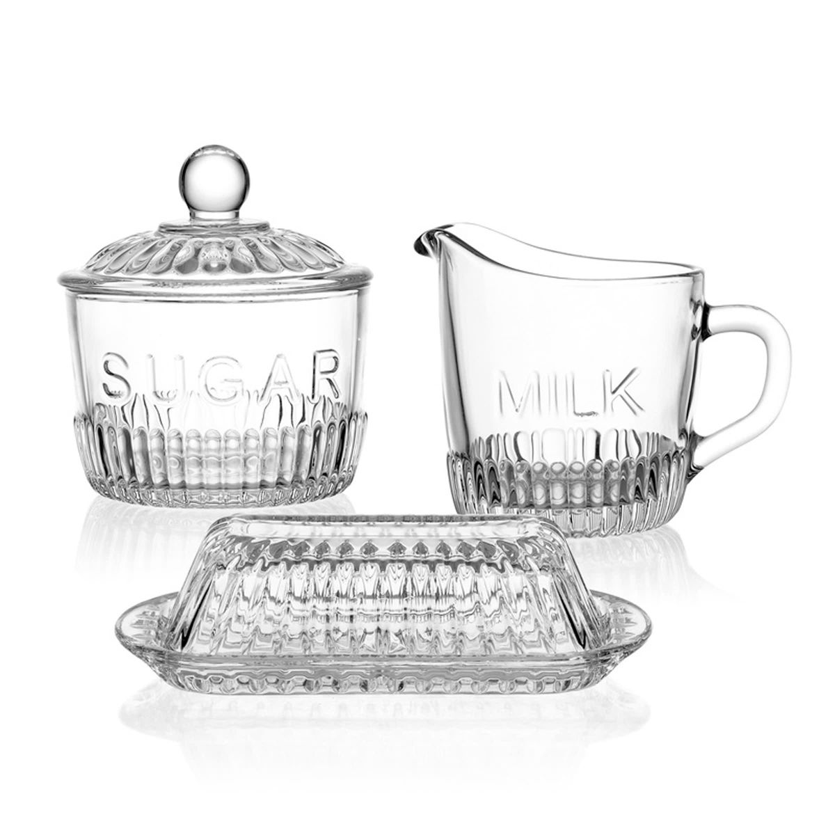 Everyday White Set of 3 Bistro Glass Hostess Set