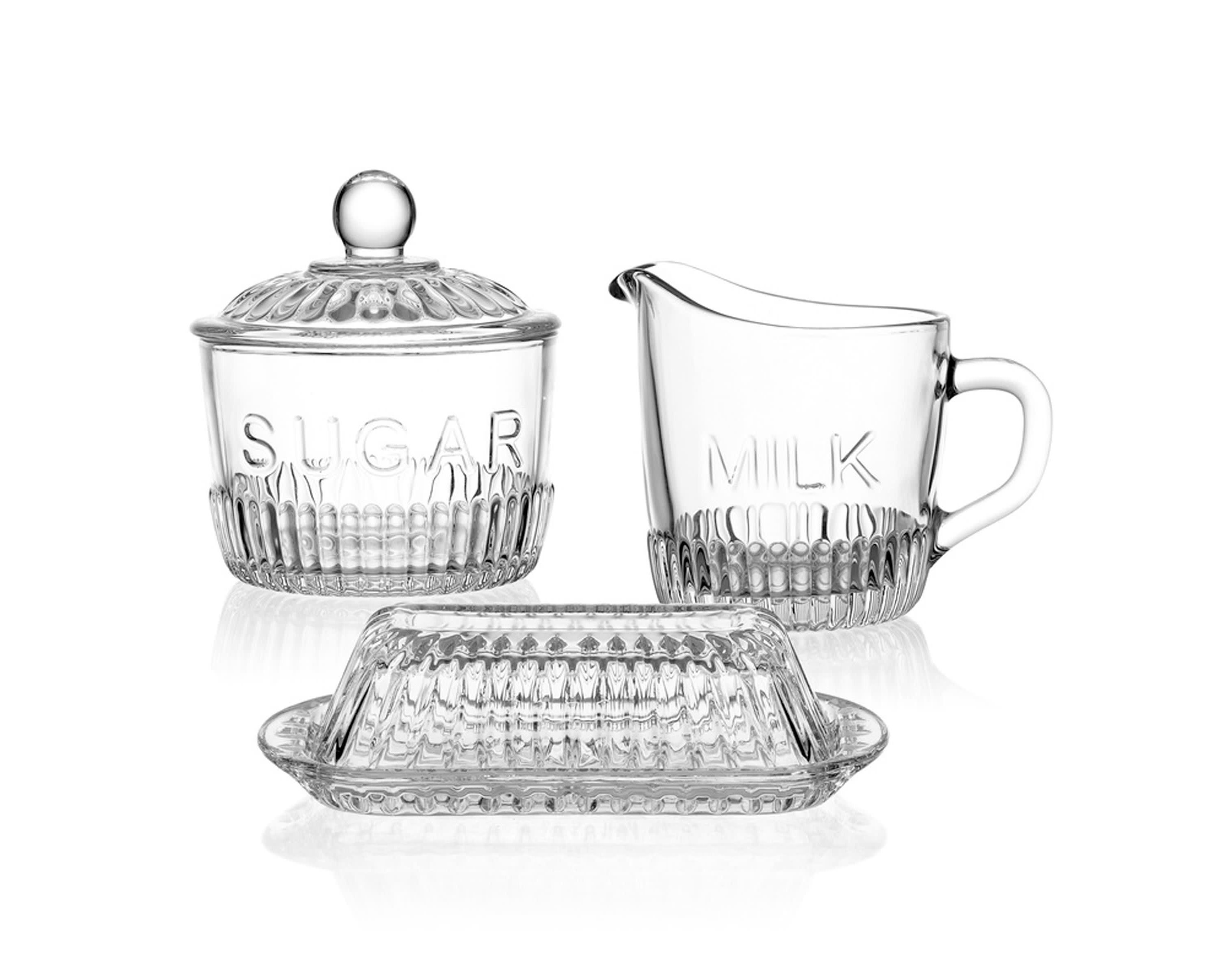 Everyday White Set of 3 Bistro Glass Hostess Set