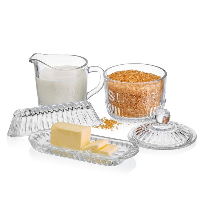 Everyday White Set of 3 Bistro Glass Hostess Set