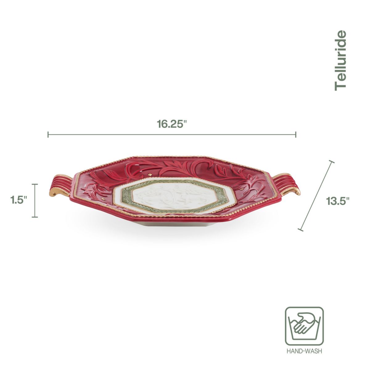 Fitz and Floyd Telluride Large Platter w/Handles