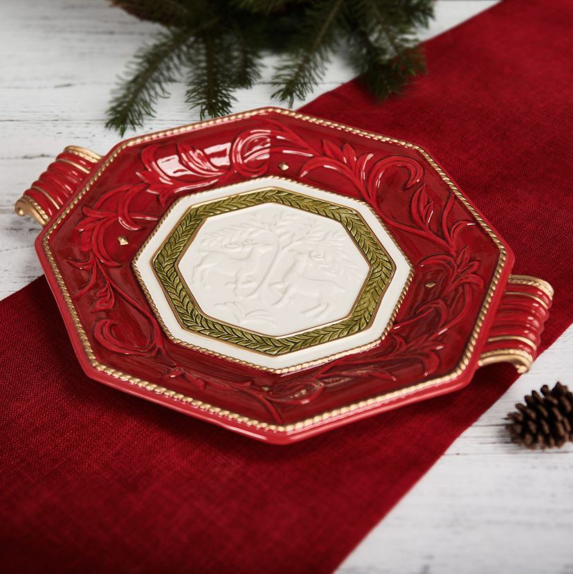 Fitz and Floyd Telluride Large Platter w/Handles