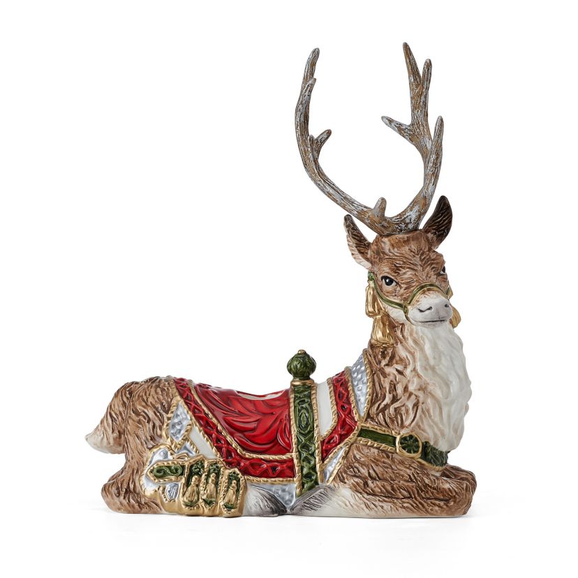 Fitz and Floyd Telluride Resting Deer Candleholder