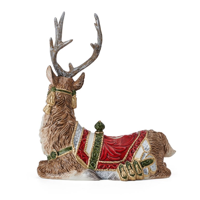 Fitz and Floyd Telluride Resting Deer Candleholder
