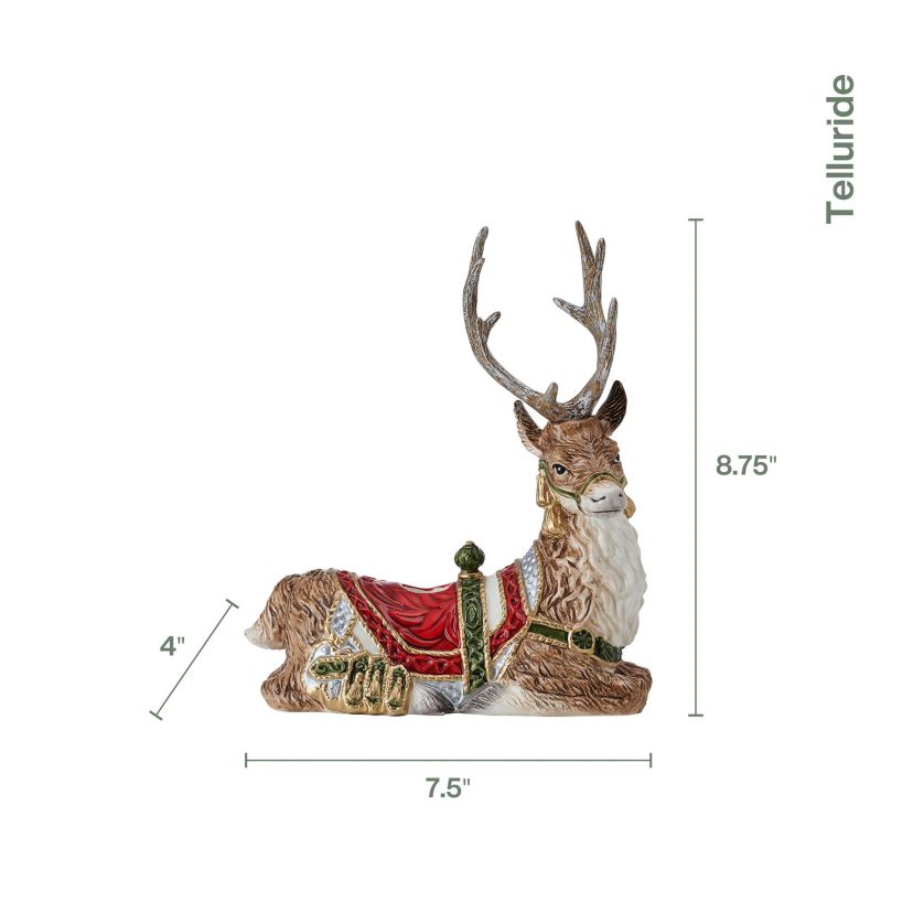 Fitz and Floyd Telluride Resting Deer Candleholder