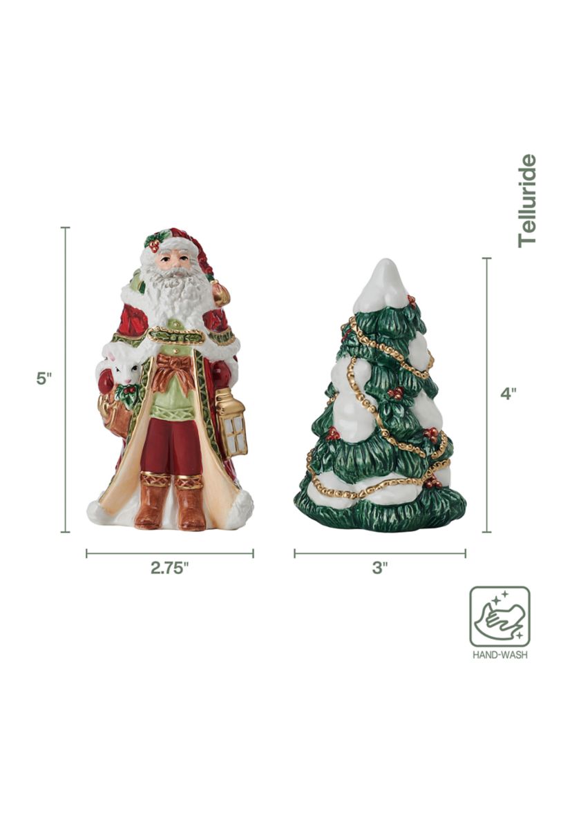  Telluride Santa and Tree Salt and Pepper Shaker Set