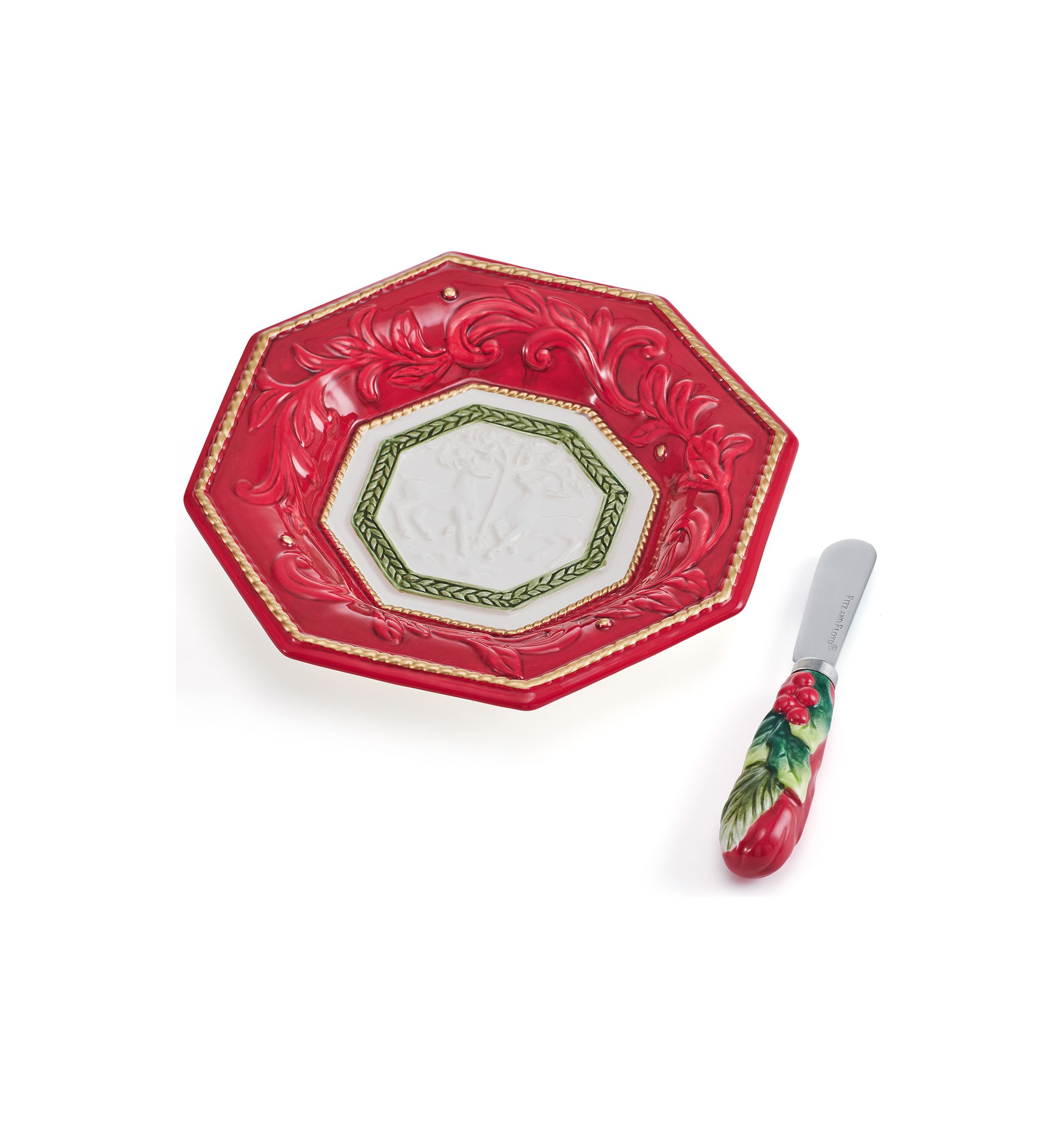 Telluride Snack Plate with Spreader Set