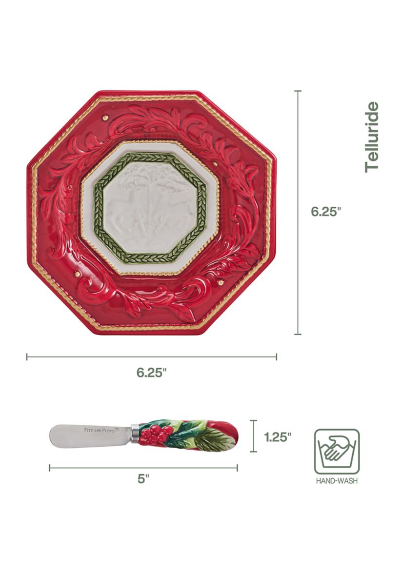 Telluride Snack Plate with Spreader Set