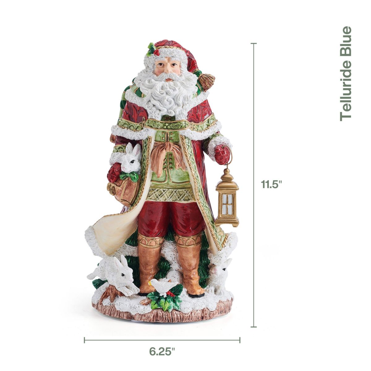 Fitz and Floyd Holiday Musical Telluride Santa Figurine 