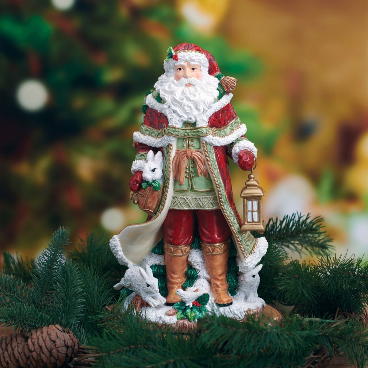Fitz and Floyd Holiday Musical Telluride Santa Figurine 