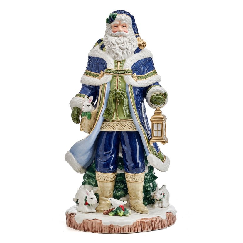 Fitz and Floyd Telluride Blue Grand Santa Figurine