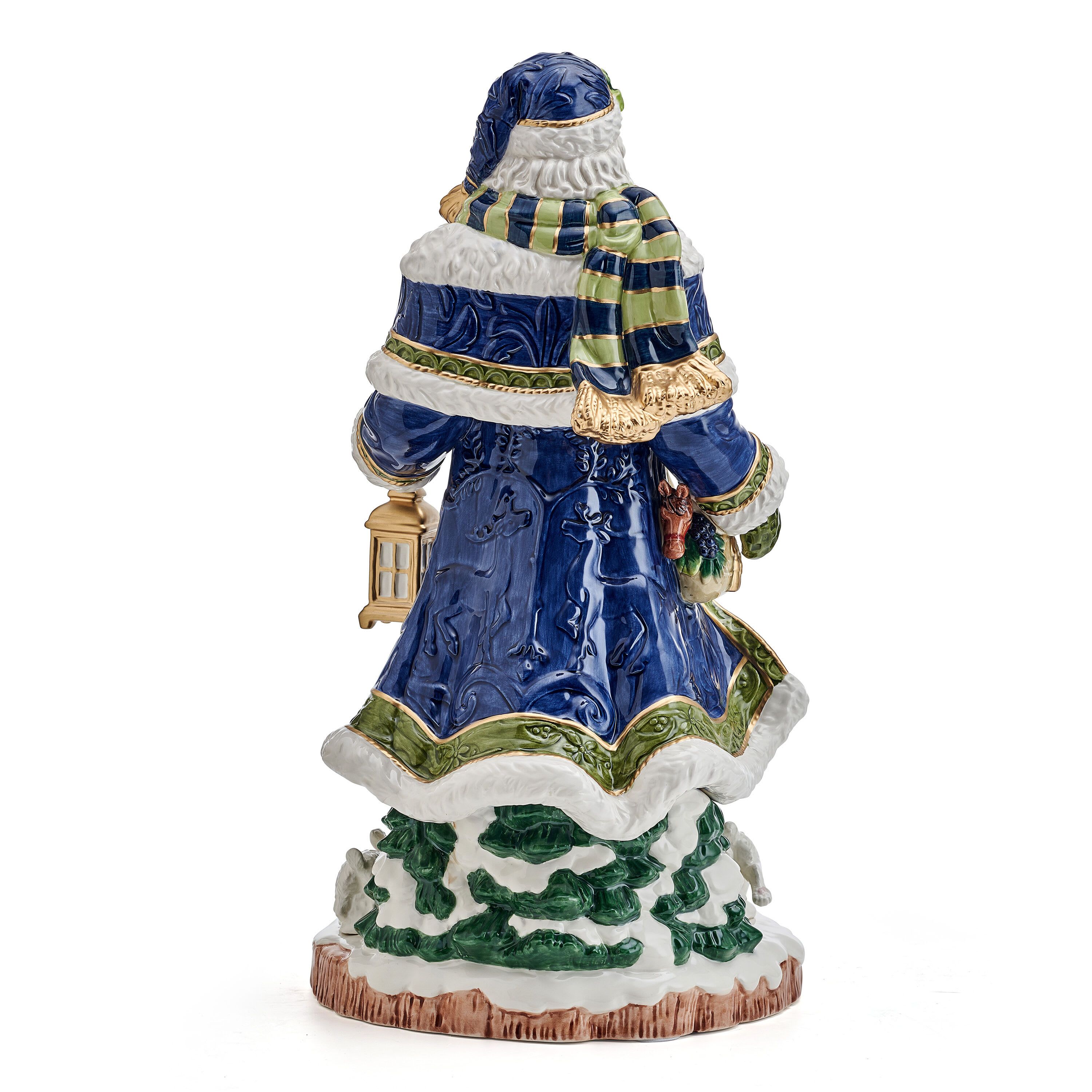 Fitz and Floyd Telluride Blue Grand Santa Figurine