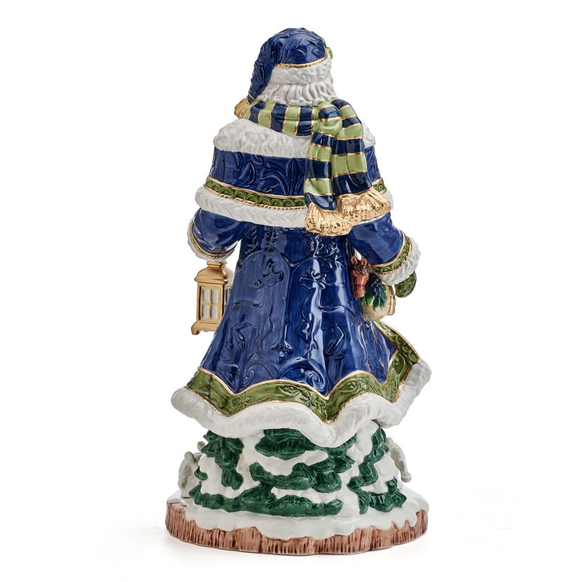 Fitz and Floyd Telluride Blue Grand Santa Figurine