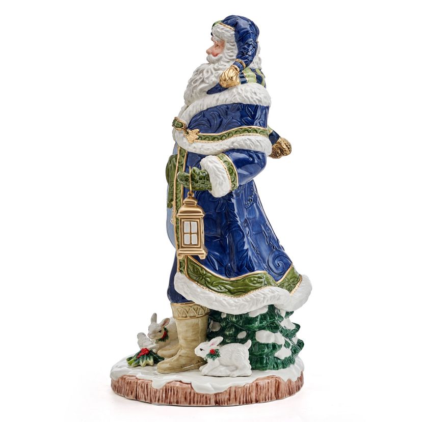 Fitz and Floyd Telluride Blue Grand Santa Figurine