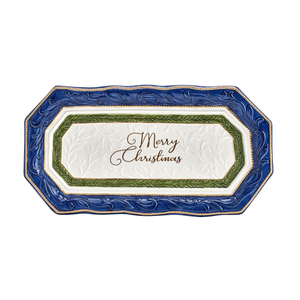 Fitz and Floyd Telluride Blue Bread Tray