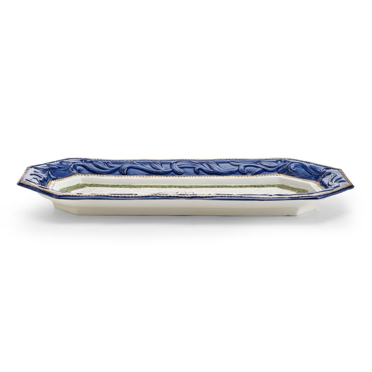 Fitz and Floyd Telluride Blue Bread Tray