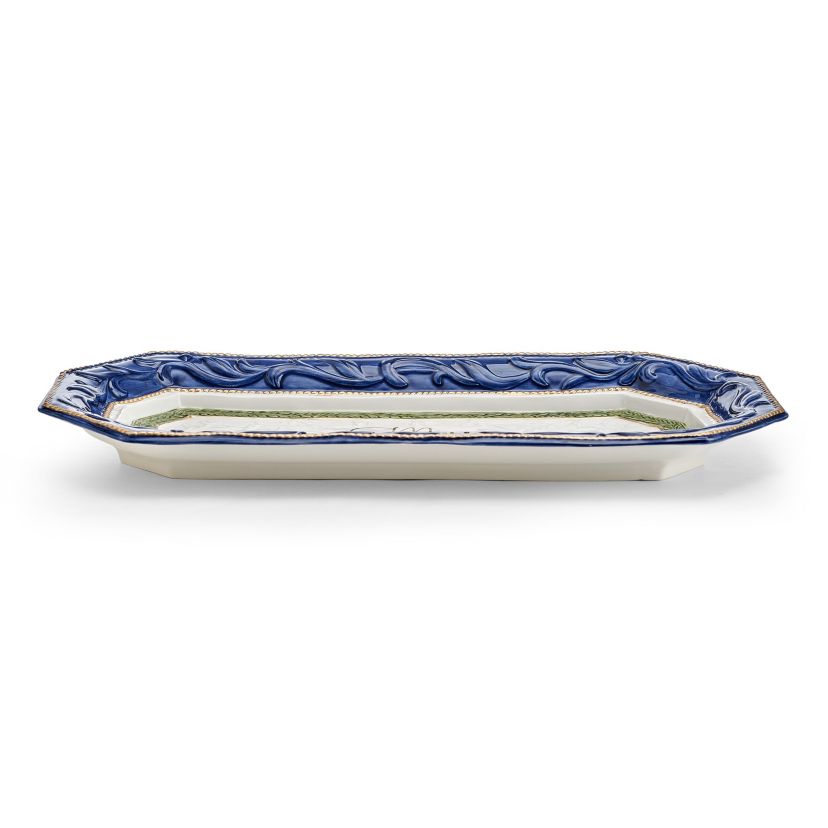 Fitz and Floyd Telluride Blue Bread Tray
