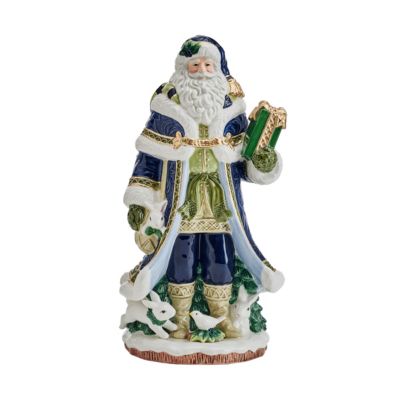 Fitz and Floyd Studio Collection 13-Inch Telluride Blue Santa Figurine -  0885991277309