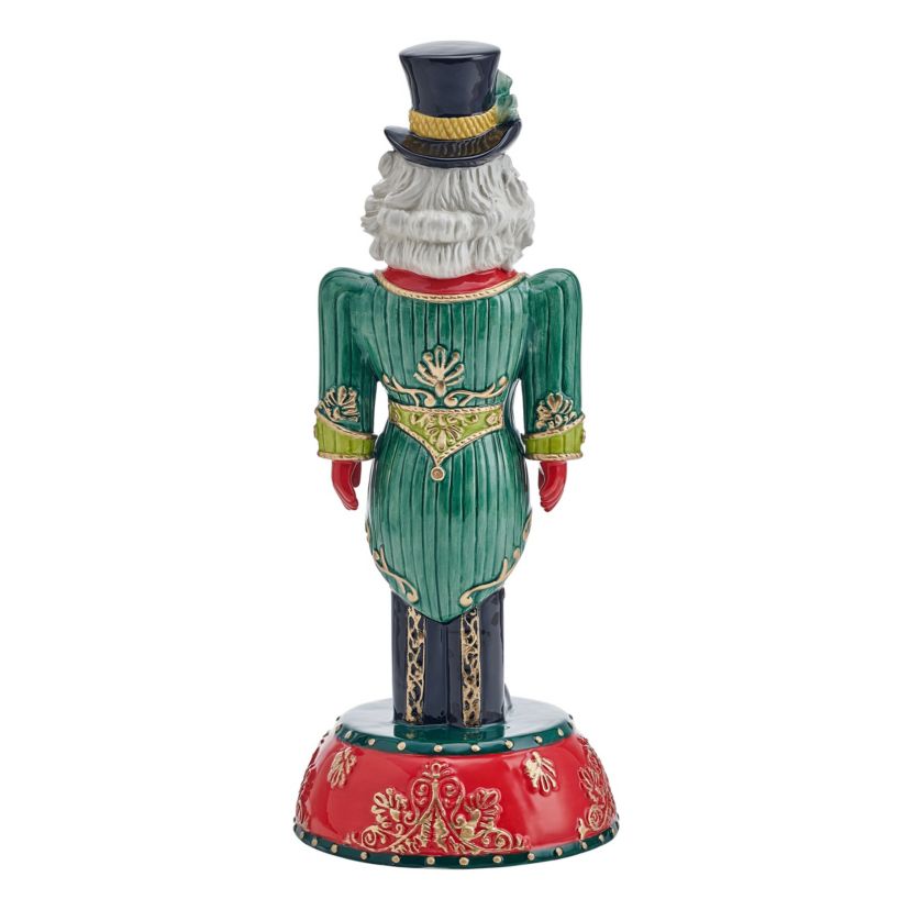 Fitz and Floyd Winsor 14.75-in Holiday Nutcracker Figurine, Green