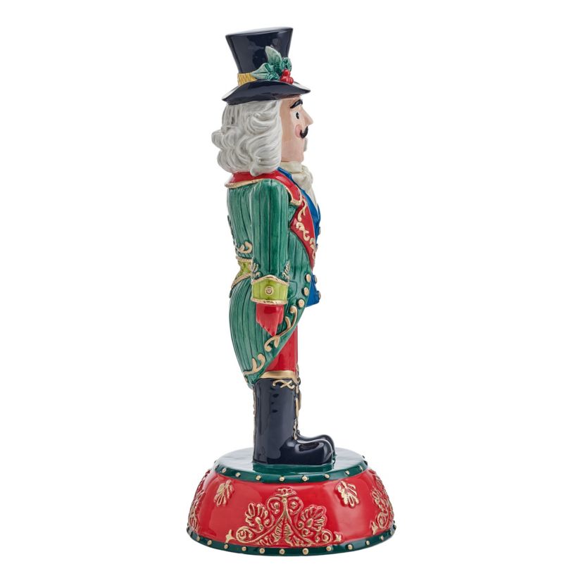 Fitz and Floyd Winsor 14.75-in Holiday Nutcracker Figurine, Green