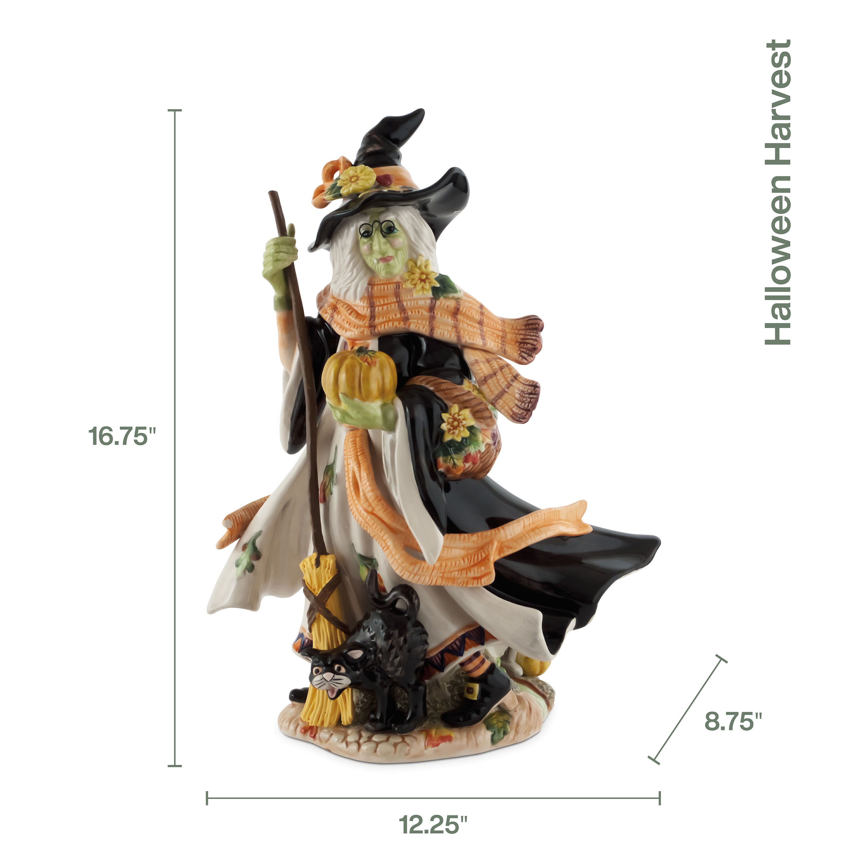 Fitz and Floyd Halloween Harvest Witch Figurine 