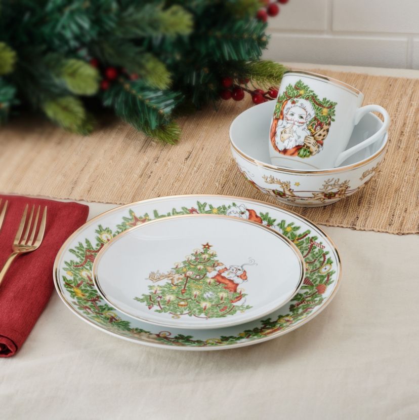 St. Nicholas 16-pc Dinnerware Set, Service for 4, Porcelain