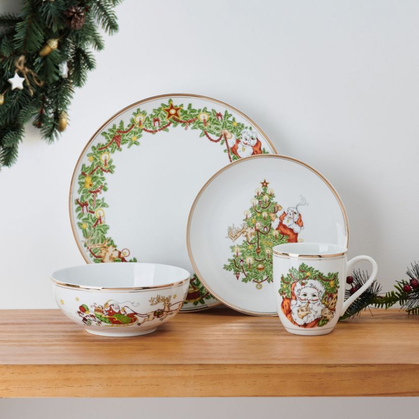St. Nicholas 16-pc Dinnerware Set, Service for 4, Porcelain