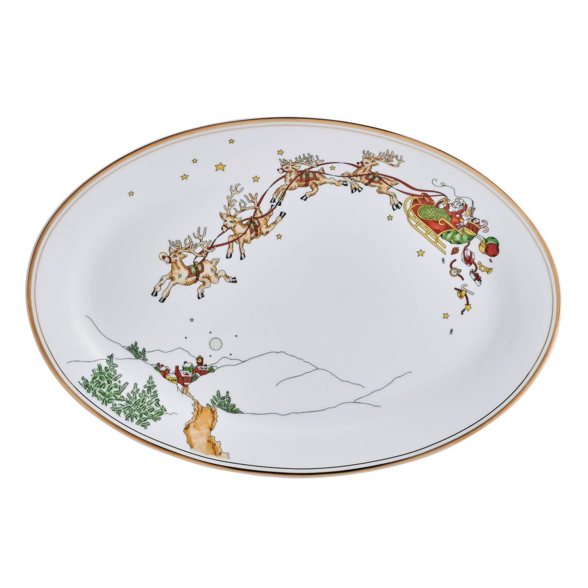 St. Nicholas 14-in Serving Platter, Porcelain