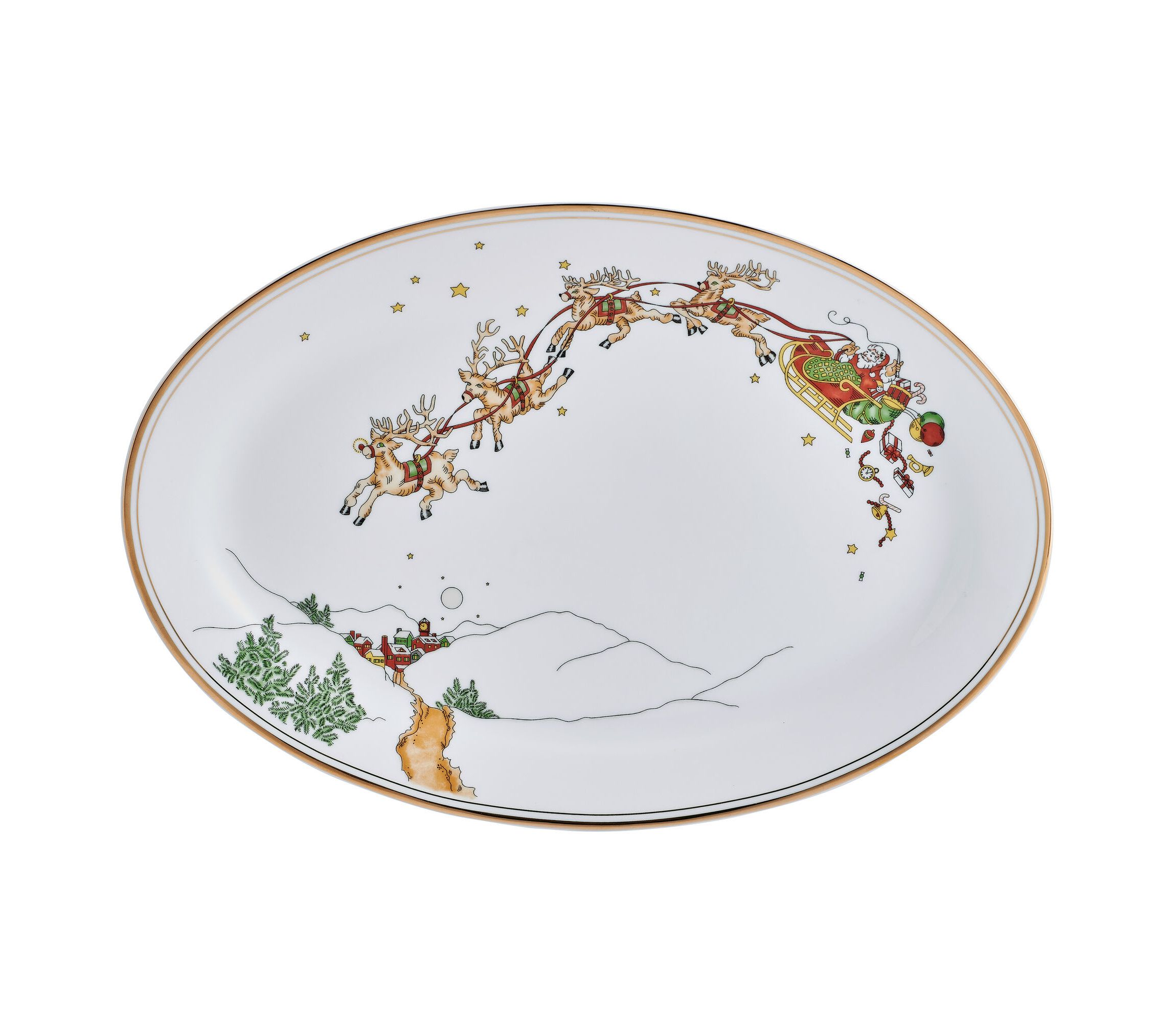 St. Nicholas 14-in Serving Platter, Porcelain