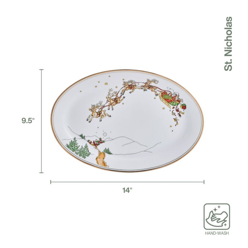 St. Nicholas 14-in Serving Platter, Porcelain