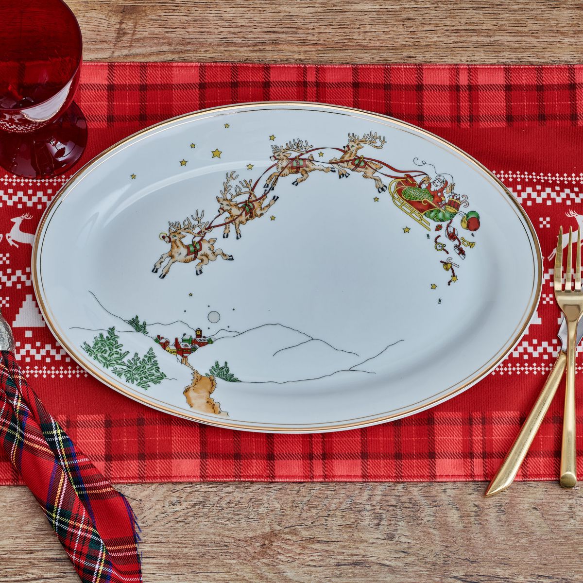 St. Nicholas 14-in Serving Platter, Porcelain