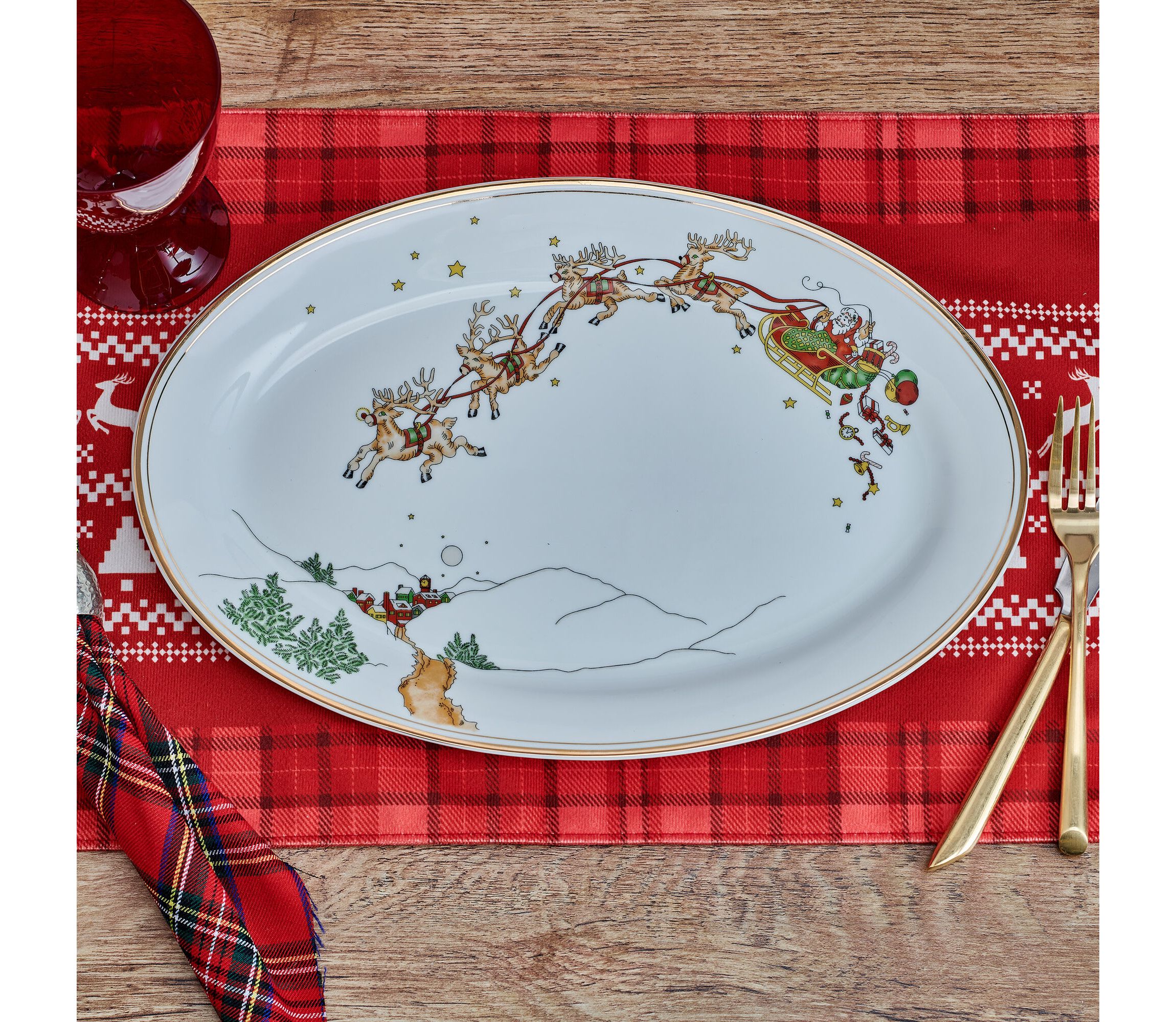 St. Nicholas 14-in Serving Platter, Porcelain