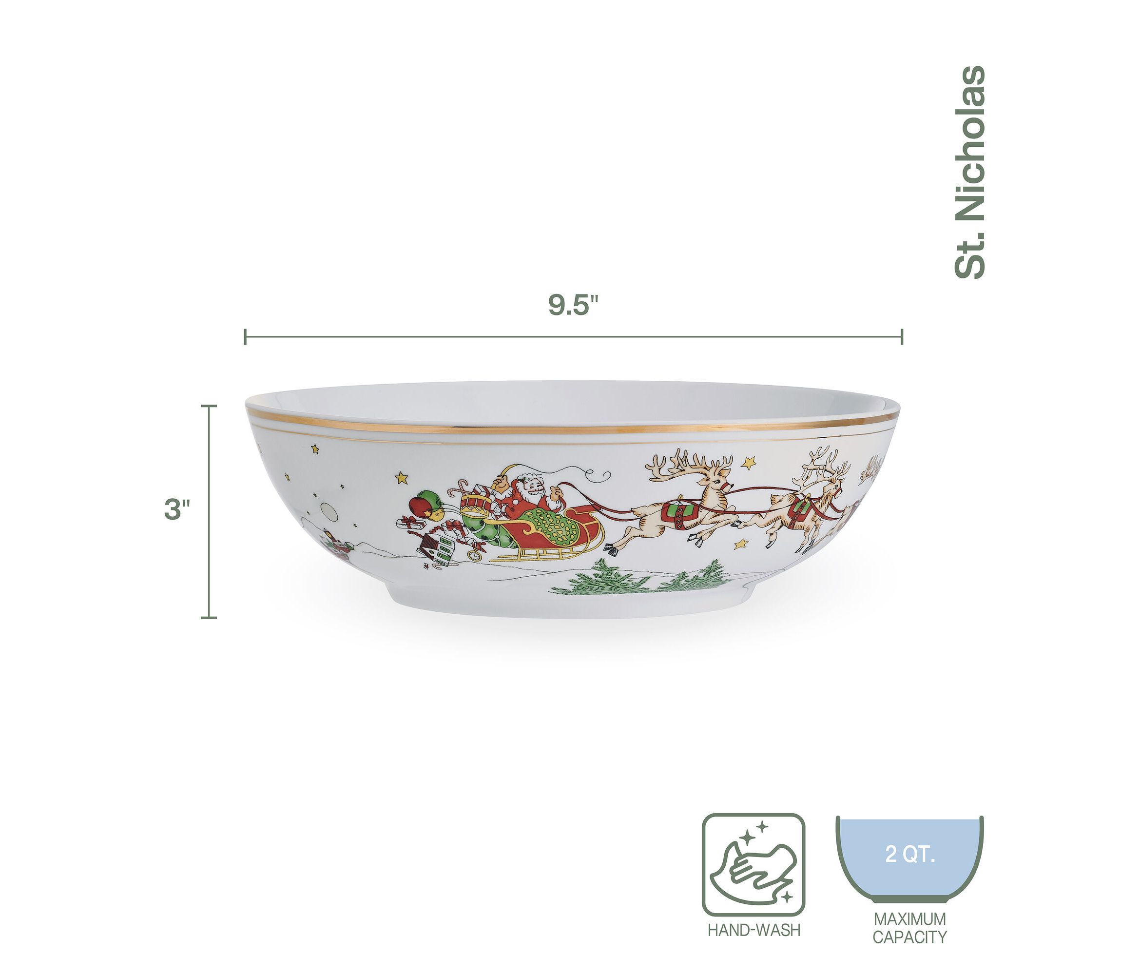 St. Nicholas 9.25-in Serve Bowl