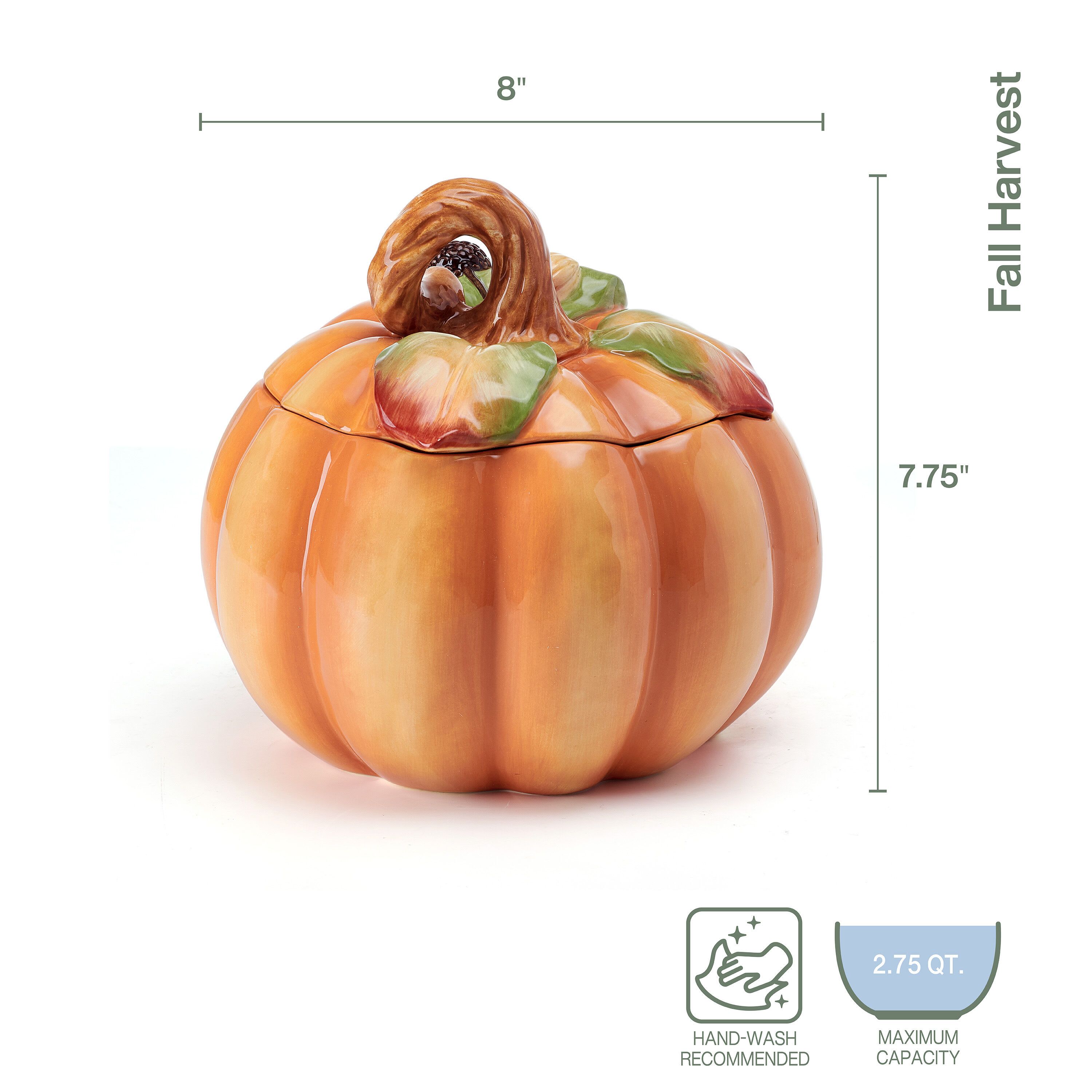 Fitz and Floyd Fall Harvest Pumpkin Cookie Jar