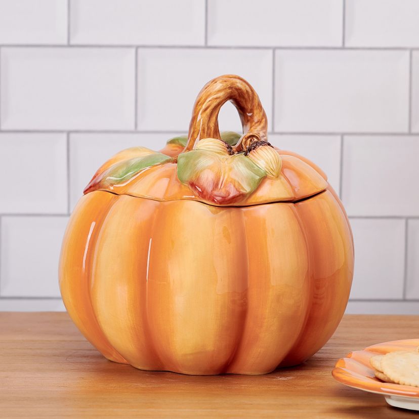 Fitz and Floyd Fall Harvest Pumpkin Cookie Jar