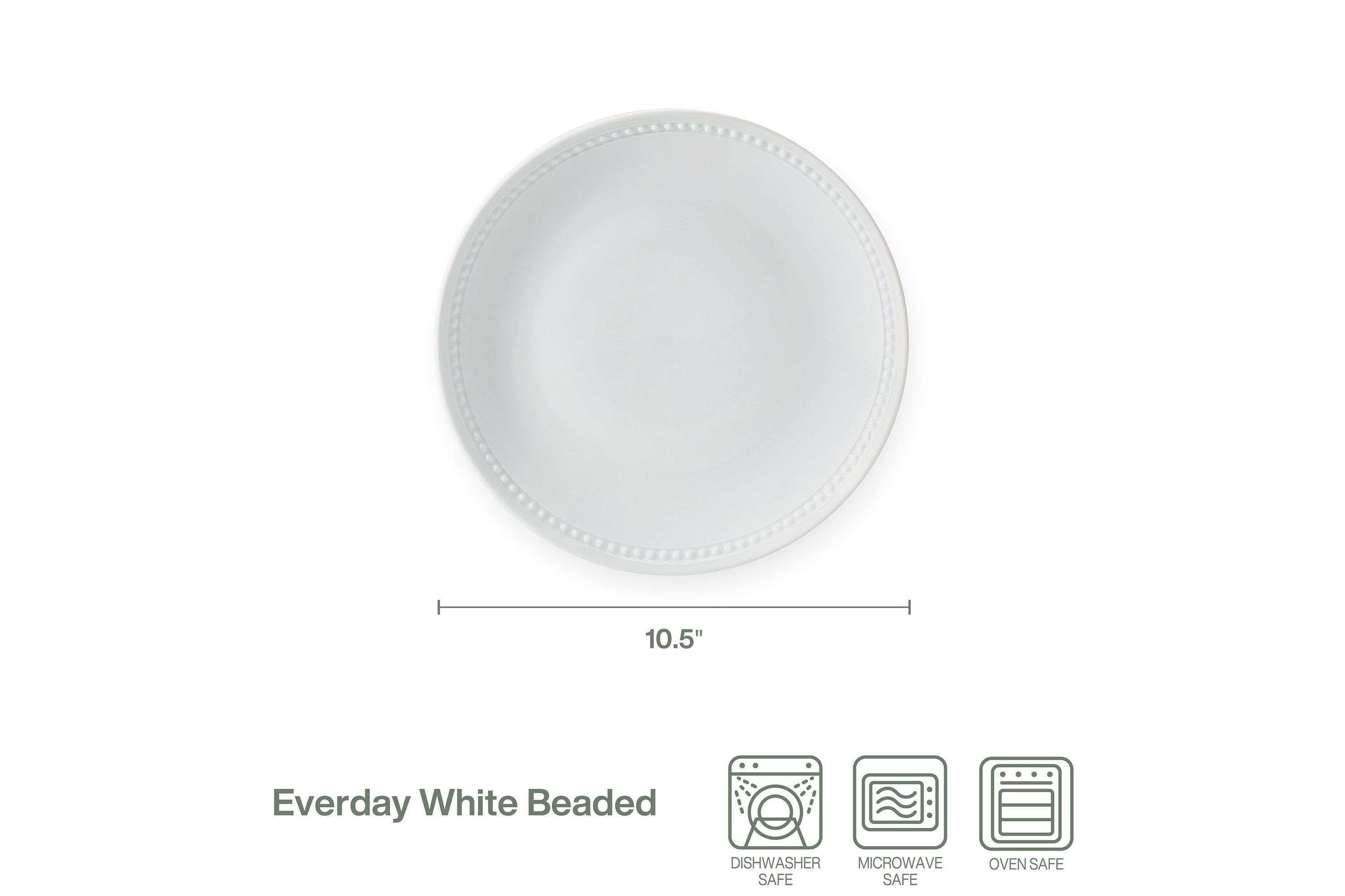 Beaded Coupe Dinner Plate, Set of 4