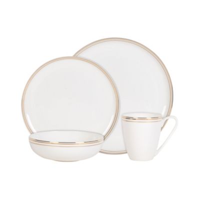 Fitz and Floyd Coupe Gold Bands 16-pc Dinnerware Set, Service for 4 -  76016815315665