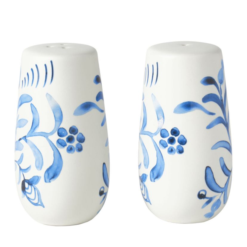 Sicily Blue Serve Bowls Plus Salt and Pepper Set