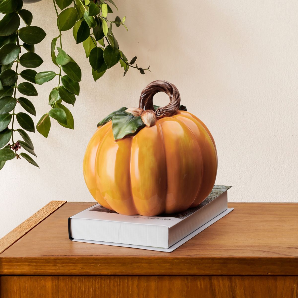 Fitz and Floyd Autumn Harvest Acorn Orange Pumpkin Figurine